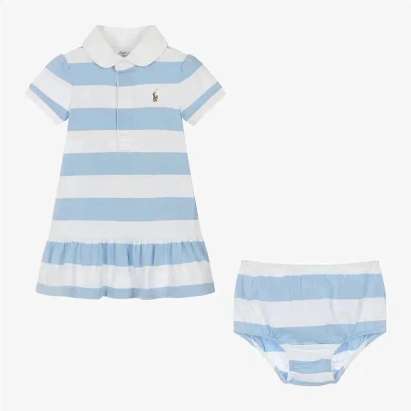 Ralph Lauren Baby - Short-Sleeve Rugby Jersey Knit Polo Peplum Dress - Image 2