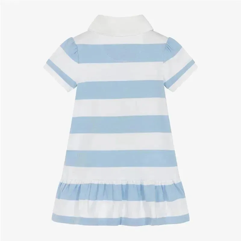 Ralph Lauren Baby - Short-Sleeve Rugby Jersey Knit Polo Peplum Dress - Image 3