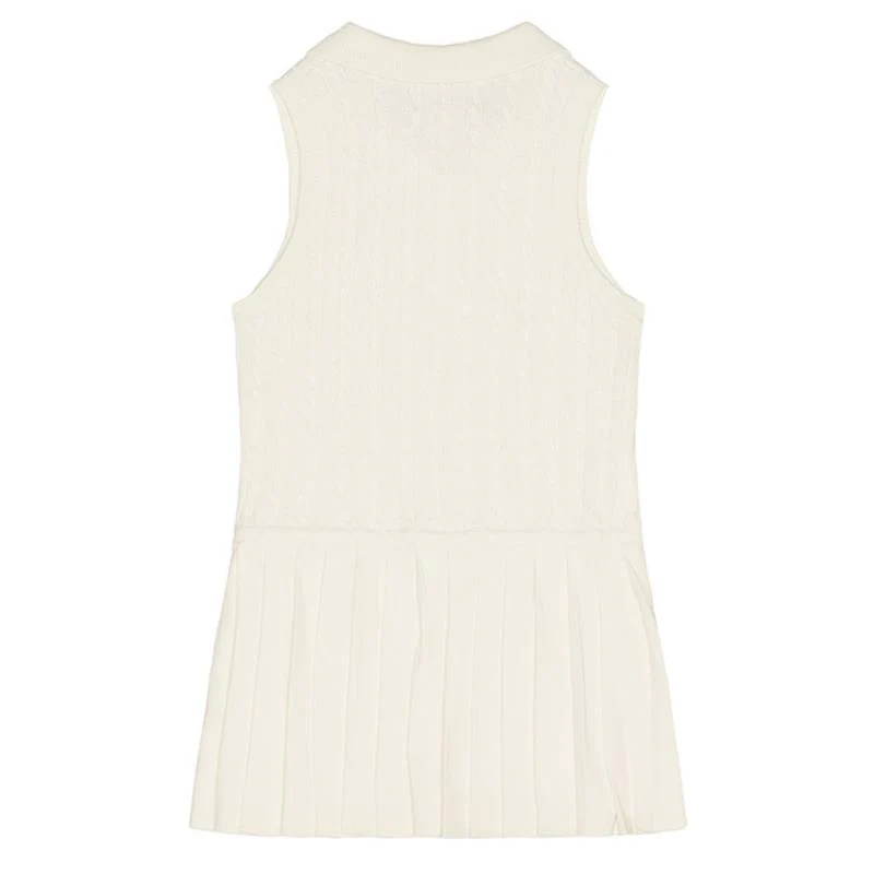 Ralph Lauren Baby Sleevleshort Sleeve Cotton Mini Cable Collared Dreshort Sleeve, Deckwash White - Image 2