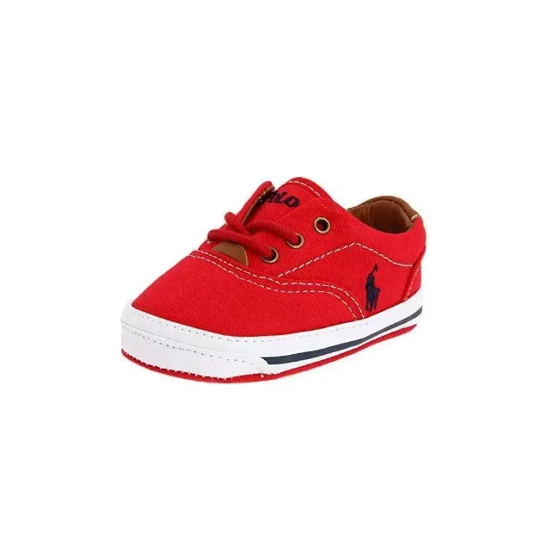 Ralph Lauren Layette Kids Vaughn Canvas, Red/Navy