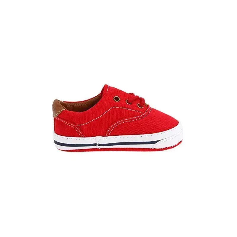 Ralph Lauren Layette Kids Vaughn Canvas, Red/Navy - Image 6