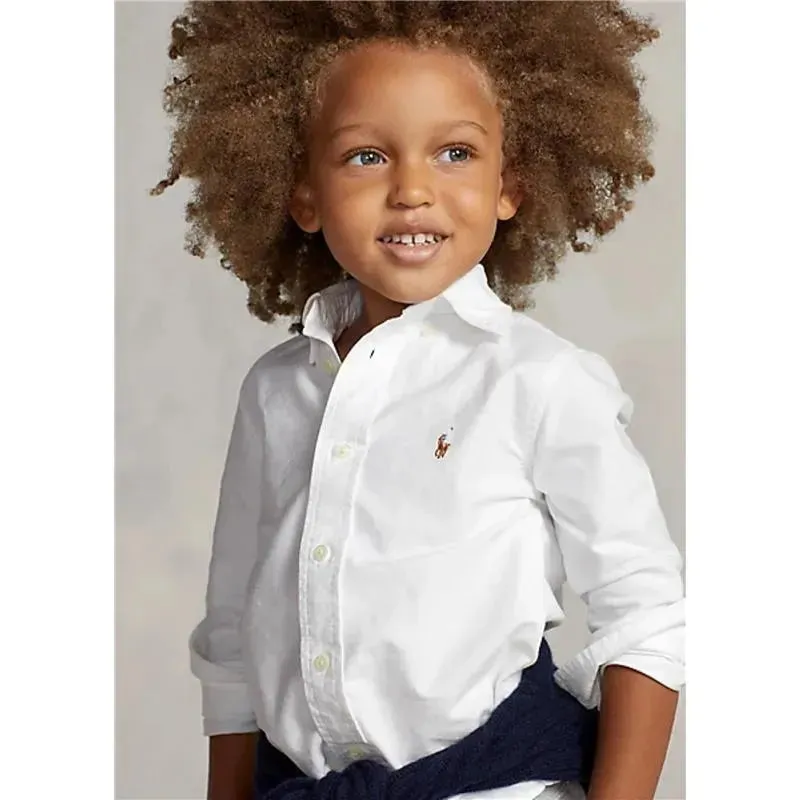 Ralph Lauren - The Iconic Baby Oxford Long Sleeve Shirt, 18M, White - Image 2