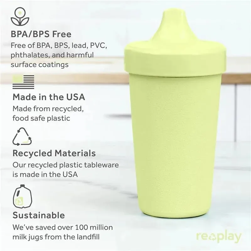 Re Play - 10oz Reusable Spill Proof Cups for Kids, Leaf - Image 4