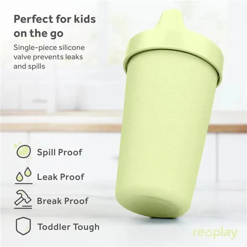 Re Play - 10oz Reusable Spill Proof Cups for Kids, Leaf - Image 5