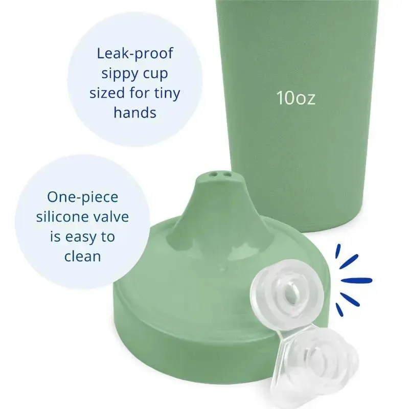 Re Play - 10oz Reusable Spill Proof Cups for Kids, Sage - Image 2