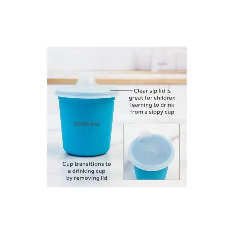 Re Play - 5Pk Tiny Dining Set Feeding Supplies for Babies and Toddlers, Sky Blue - Image 3