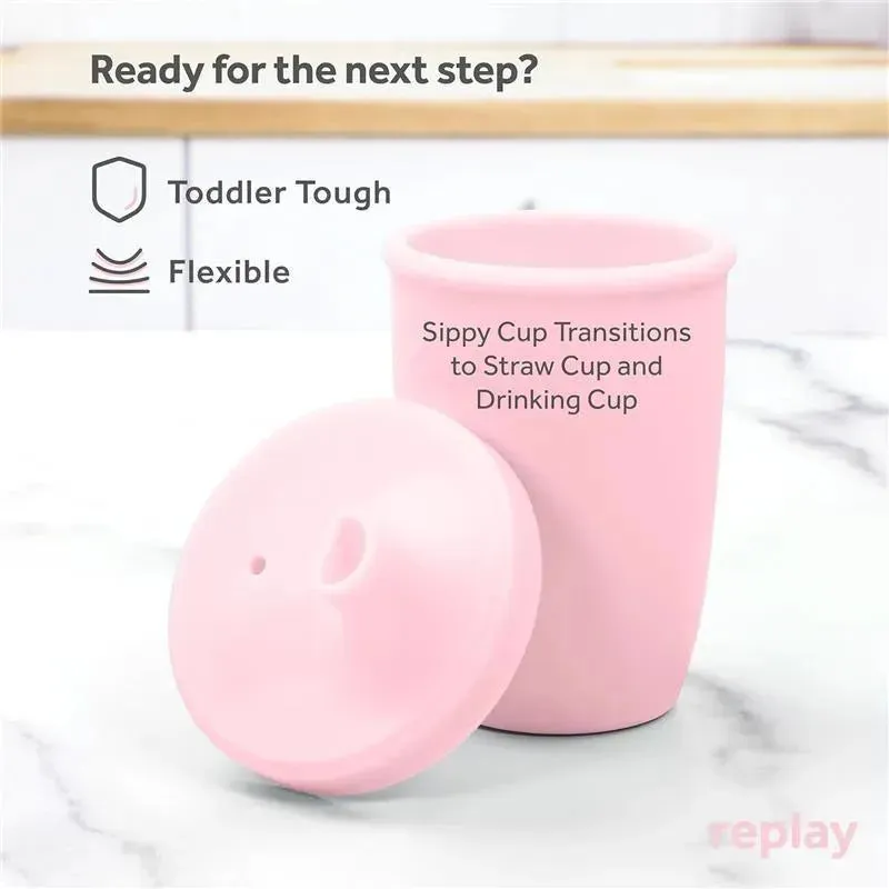 Re Play - 8Oz Sustainables Silicone Sippy Cup for Toddlers, Ice Pink - Image 2