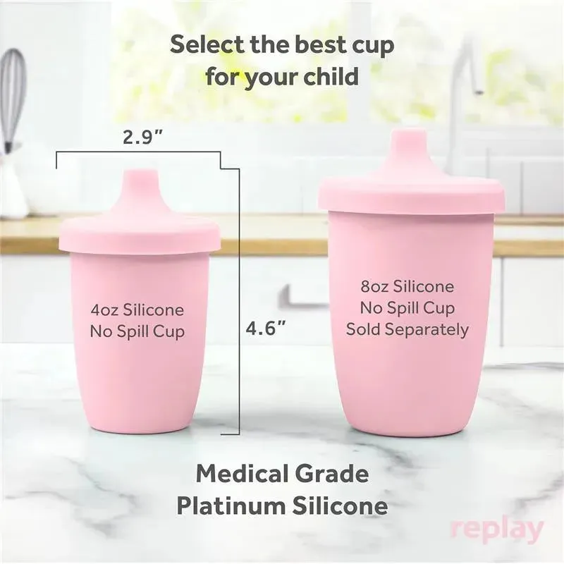 Re Play - 8Oz Sustainables Silicone Sippy Cup for Toddlers, Ice Pink - Image 3