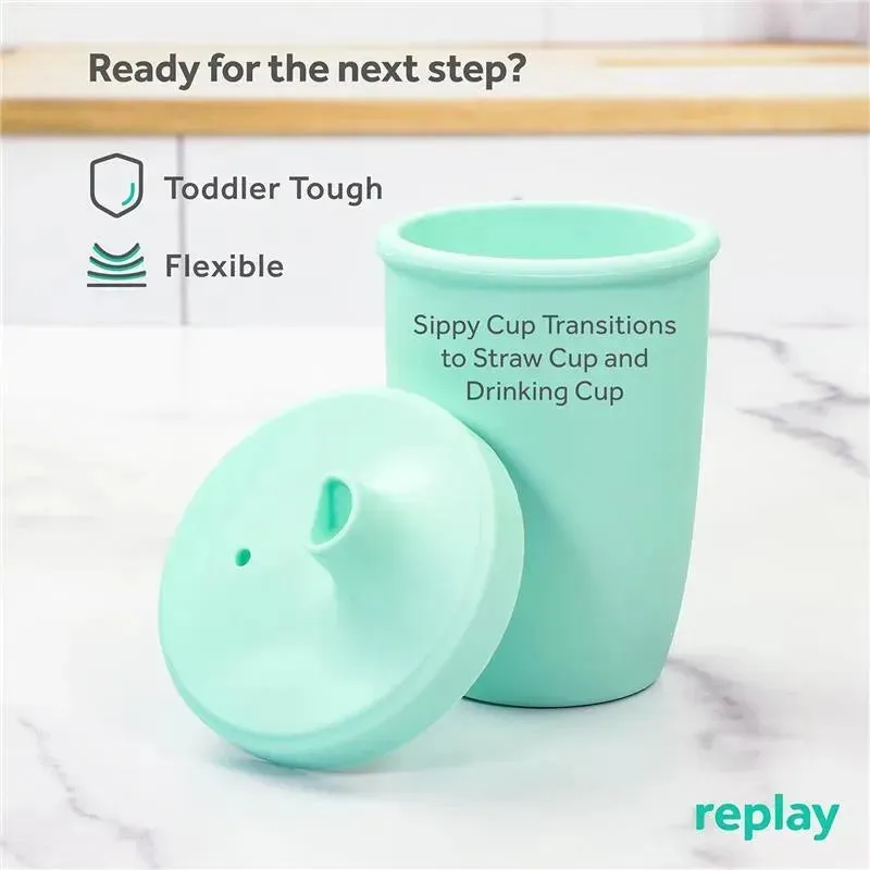 Re Play - 8Oz Sustainables Silicone Sippy Cup for Toddlers, Mint - Image 2