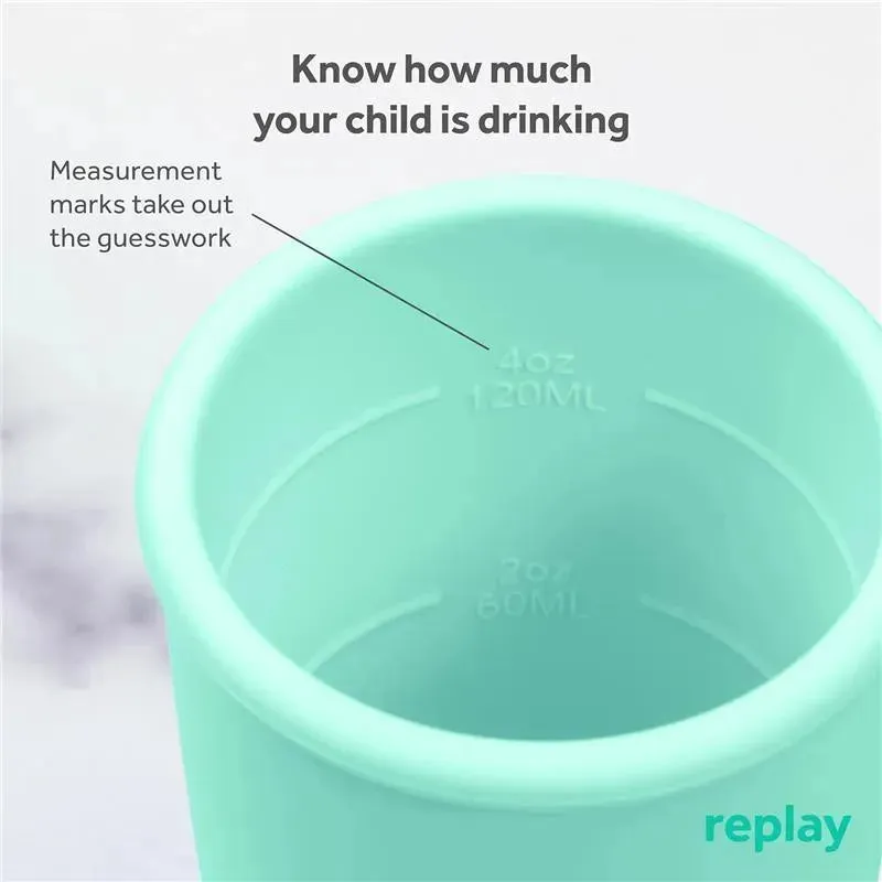 Re Play - 8Oz Sustainables Silicone Sippy Cup for Toddlers, Mint - Image 4