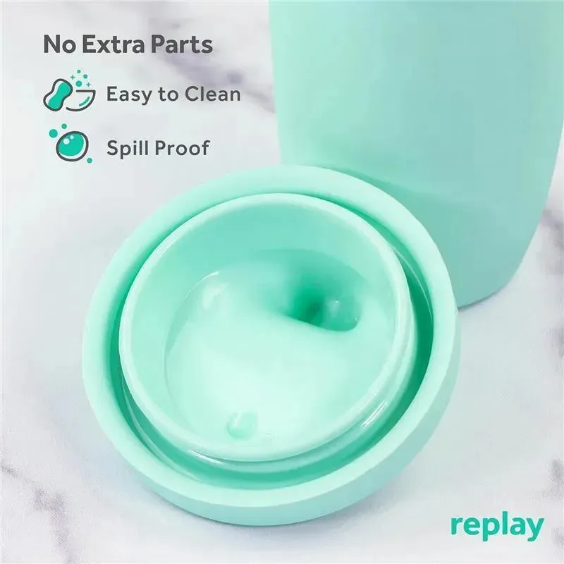 Re Play - 8Oz Sustainables Silicone Sippy Cup for Toddlers, Mint - Image 5