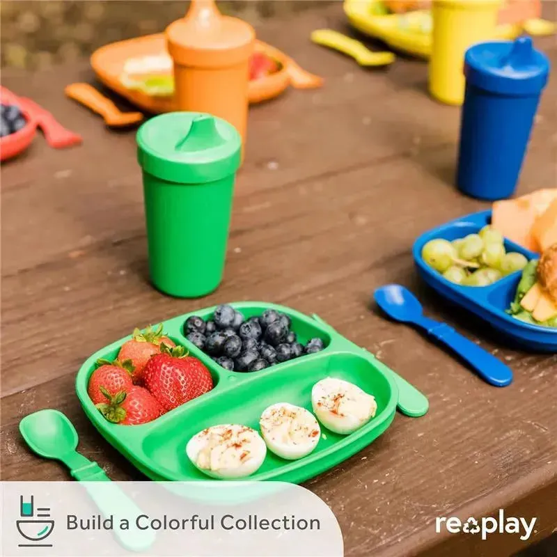 Re-Play - Deep Walled 3 Compartment Plates, Pack of 2, Ice Pink - Image 7
