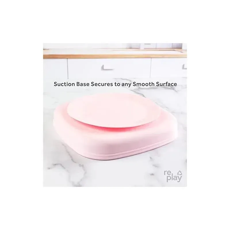 Re Play - Silicone Suction Divided Plate, Ice Pink - Image 2