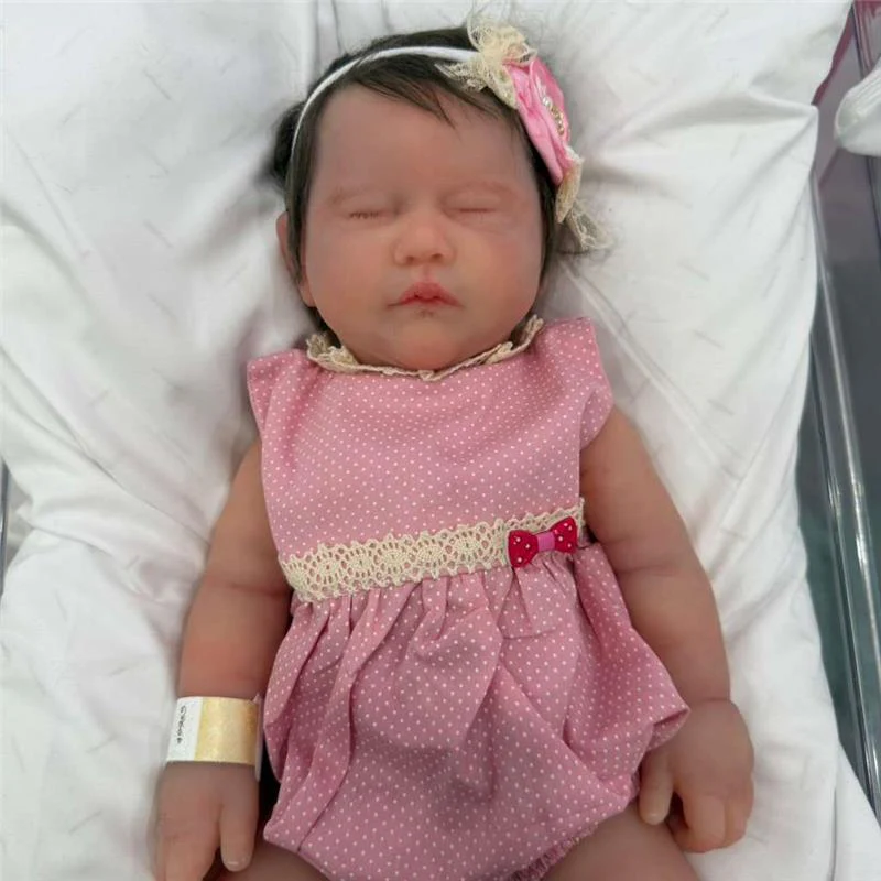 Reborn Baby Doll - Full Silicone Peaches, Drink & Pee, Girl