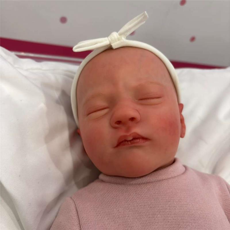 Reborn Baby Doll - White Vinyl, Ashley Asleep - Image 3
