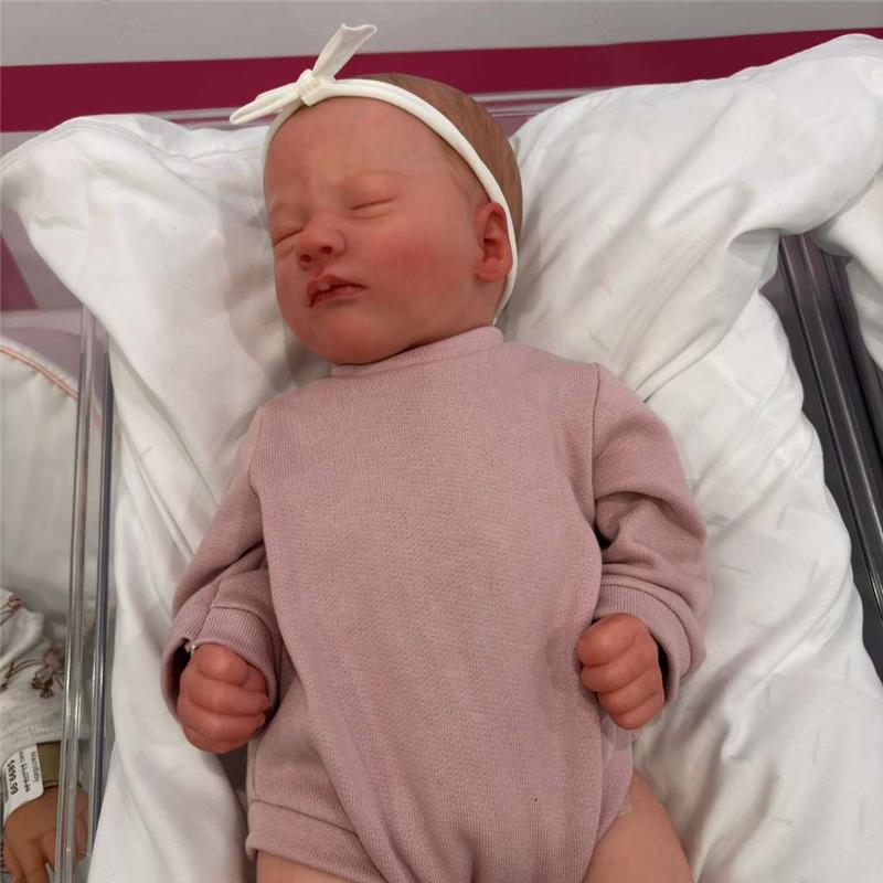 Reborn Baby Doll - White Vinyl, Ashley Asleep - Image 4