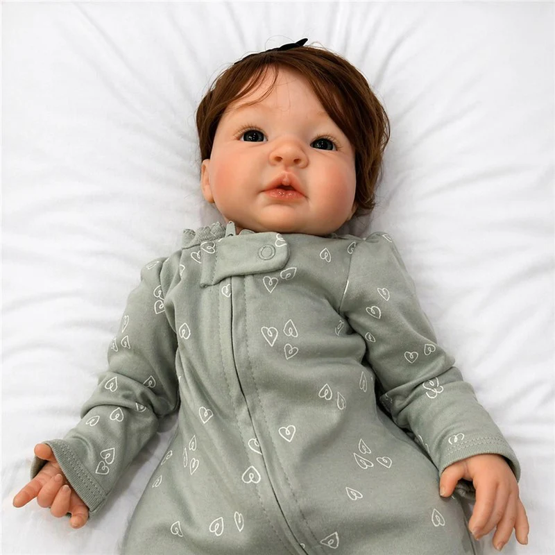 Reborn Baby Doll - White Vinyl & Auburn Hair, Shyann