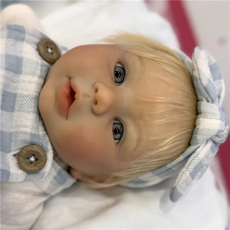 Reborn Baby Doll - White Vinyl & Blonde Hair, Kylin
