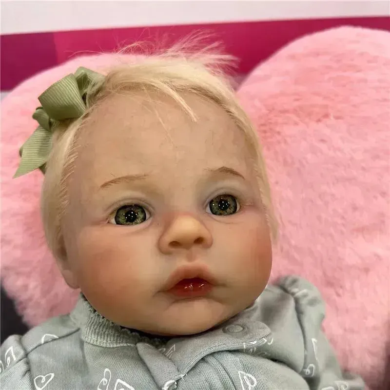 Reborn Baby Doll - White Vinyl & Blonde Hair, Meadow