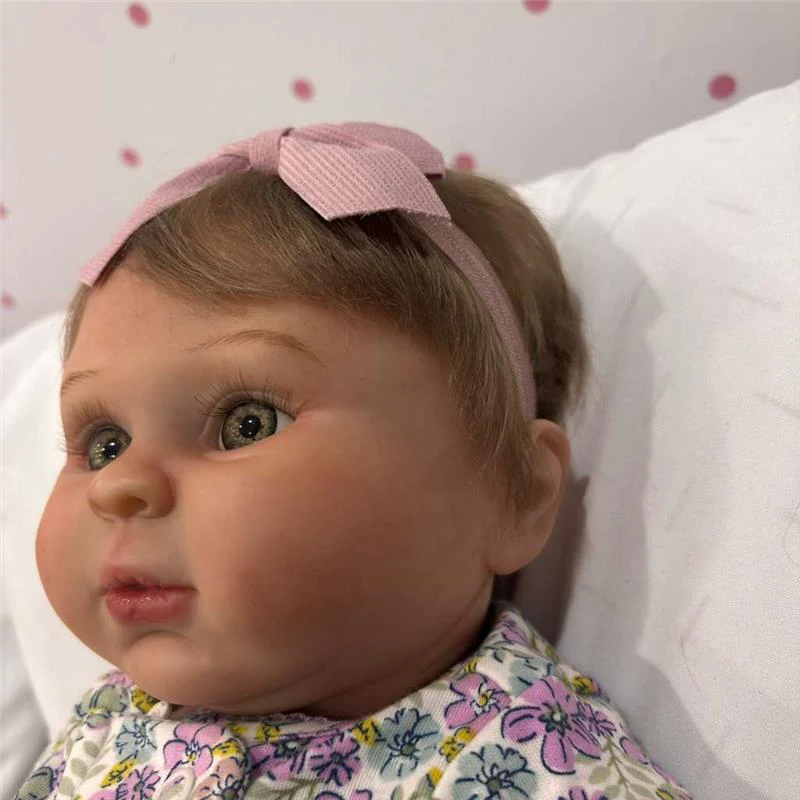 Reborn Baby Doll - White Vinyl & Honey Hair, Shyann - Image 2