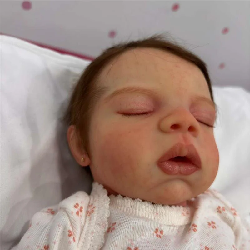 Reborn Baby Doll - White Vinyl, Joanna Sleeping - Image 3