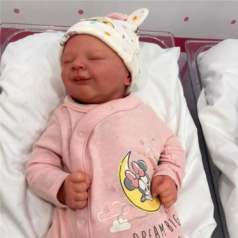 Reborn Baby Doll - White Vinyl, Kyrie Smile - Image 2