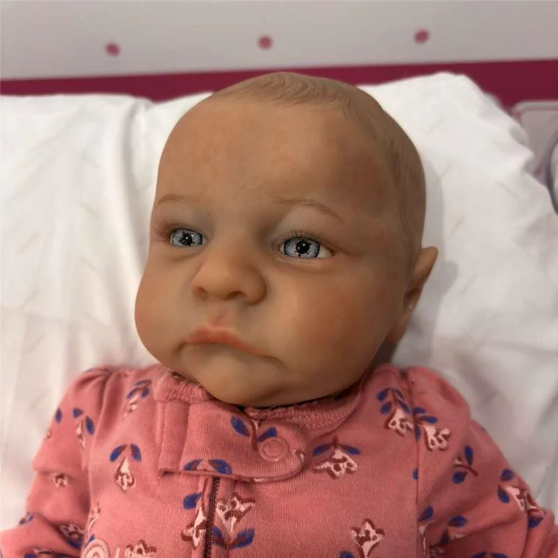 Reborn Baby Doll - White Vinyl & Open Blue Eyes, Levi - Image 2