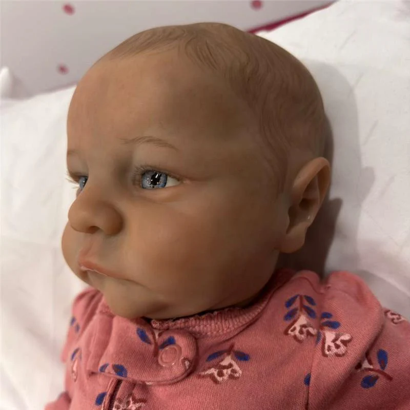 Reborn Baby Doll - White Vinyl & Open Blue Eyes, Levi - Image 3