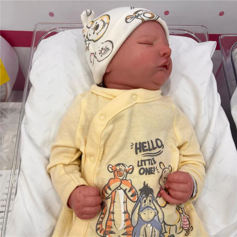 Reborn Baby Doll - White Vinyl, Owen Asleep - Image 2