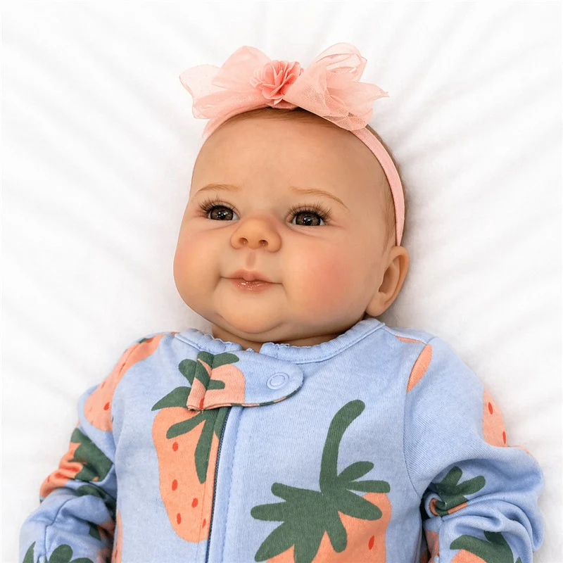 Reborn Baby Doll - White Vinyl & Painted Hair, Poly