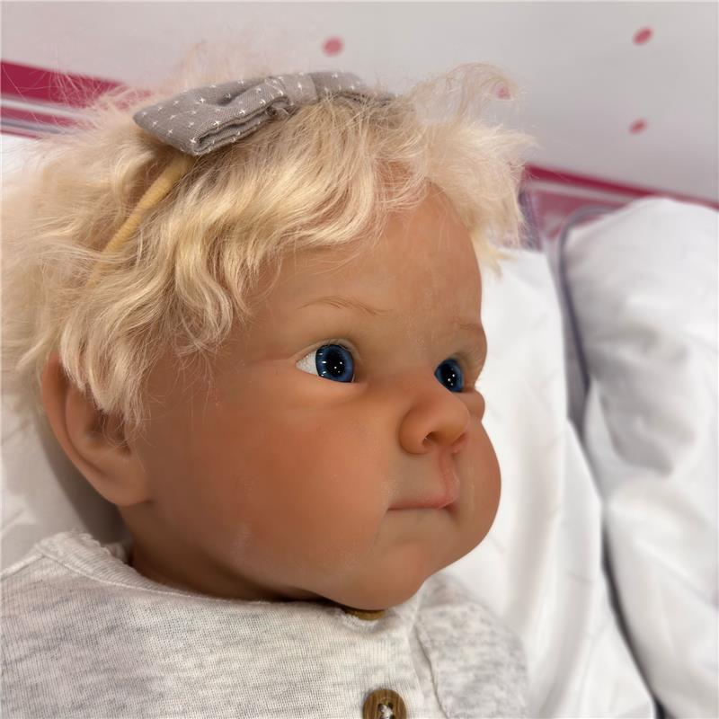 Reborn Baby Doll - White Vinyl & Rooted Blonde Hair, Shyann