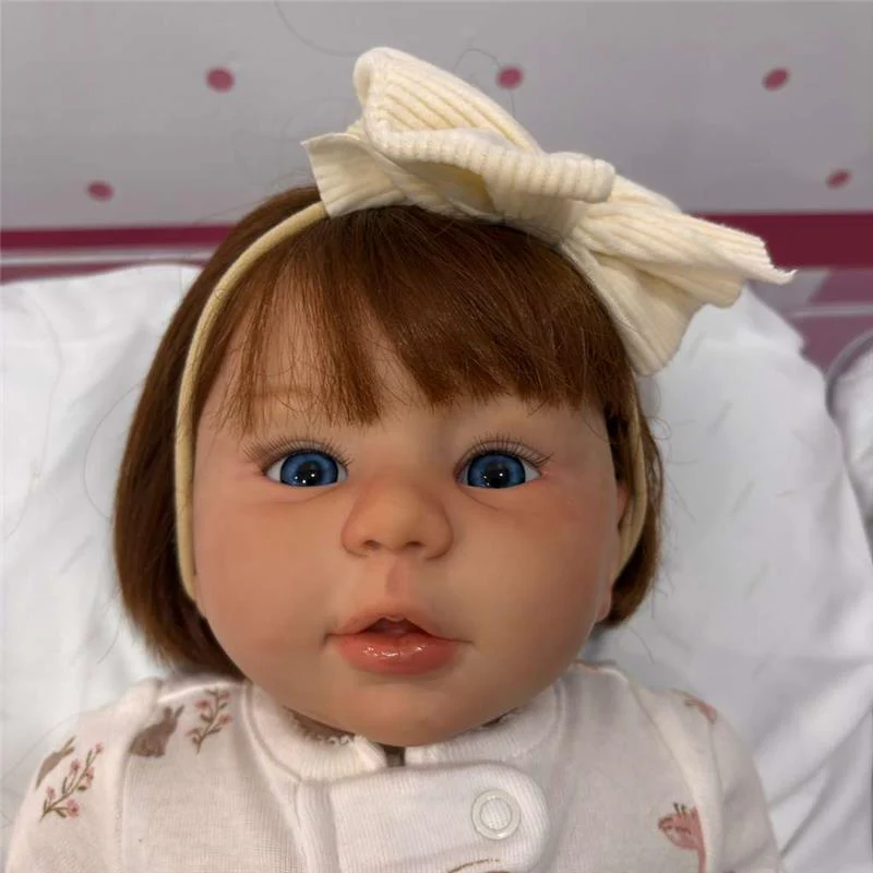 Reborn Baby Doll - White Vinyl & Rooted Hair Auburn, Kylin