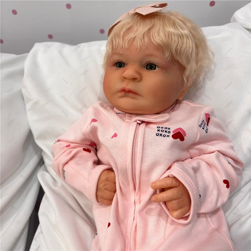 Reborn Baby Doll - White Vinyl, Tiara - Image 4