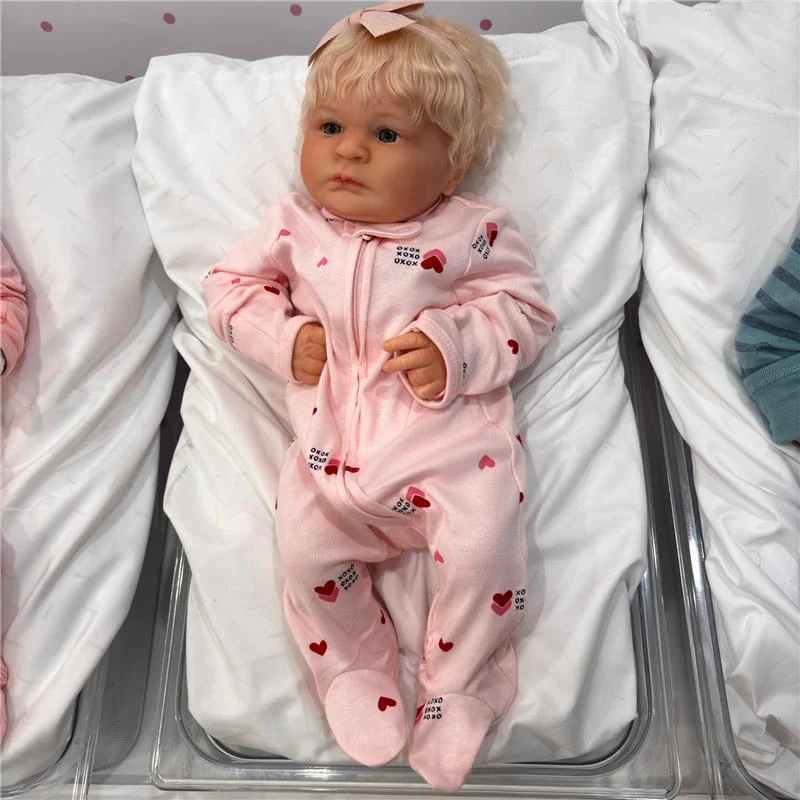 Reborn Baby Doll - White Vinyl, Tiara - Image 5
