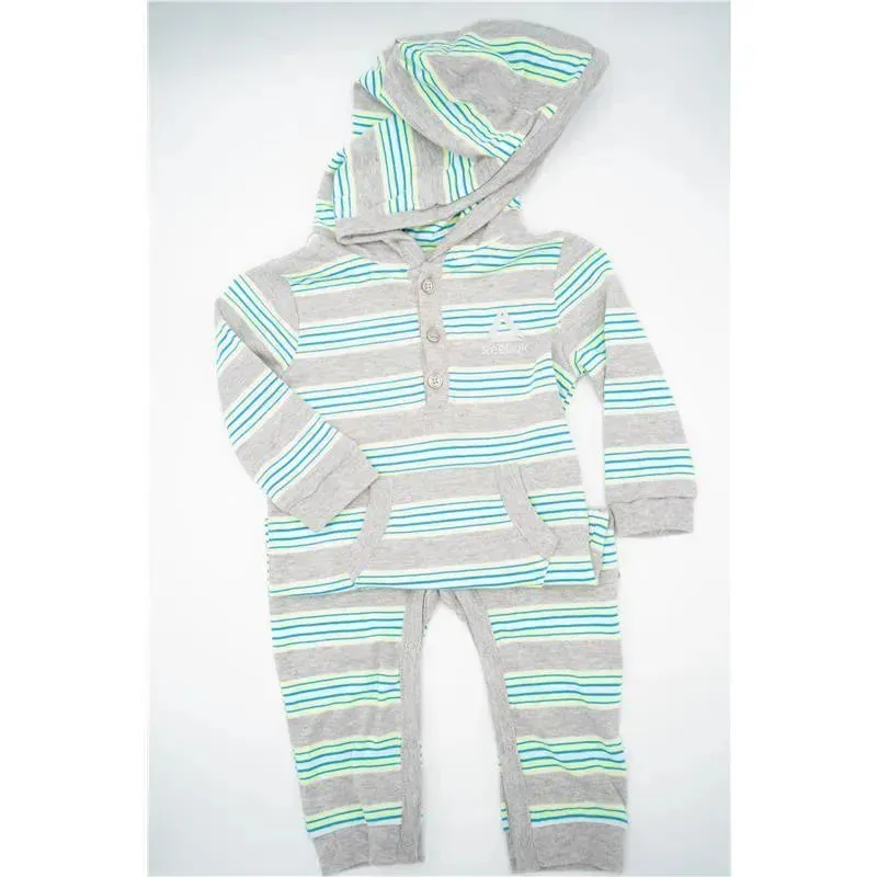 Reebok Layette Coverall/Creeper/Hat/Bib 4Pc Set Blue Danube 6/9M - Image 2
