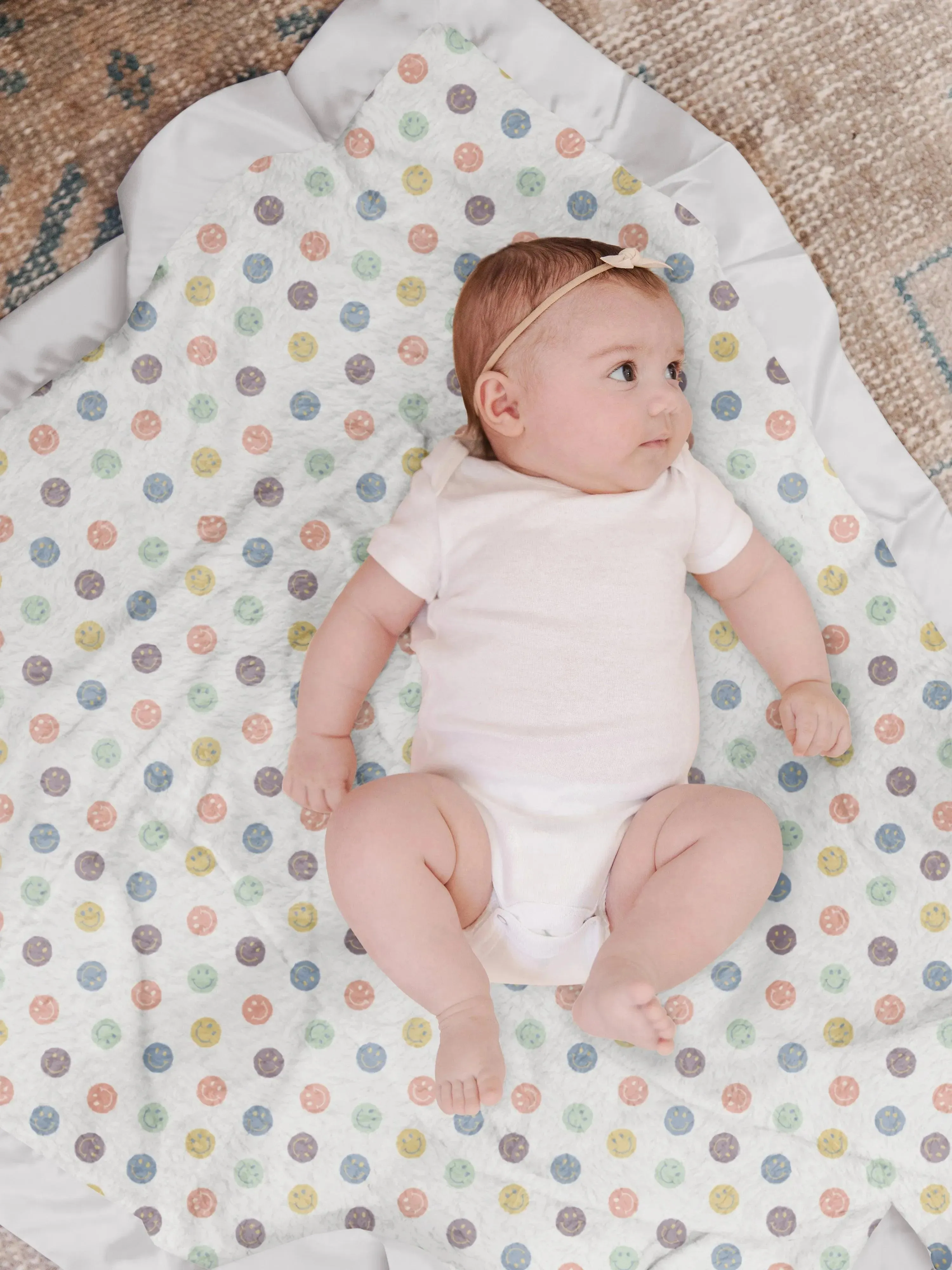 Reversible Baby Blanket - Happy Baby Vibes - Image 5