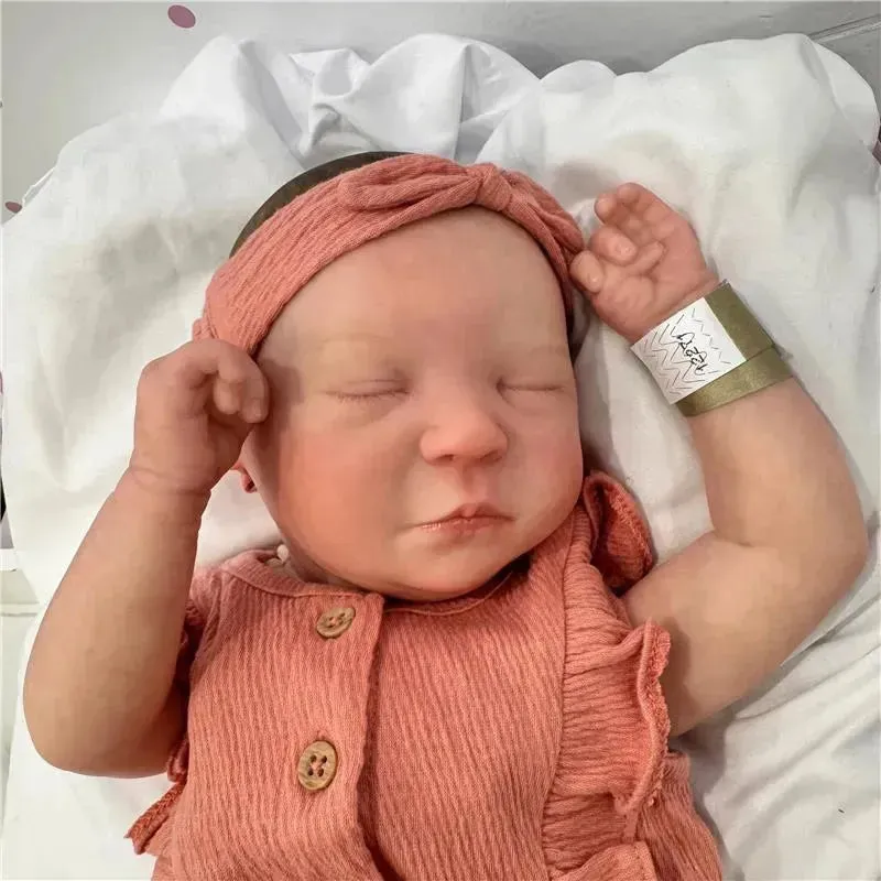 Reborn Baby Doll - White Vinyl, Marissa Asleep
