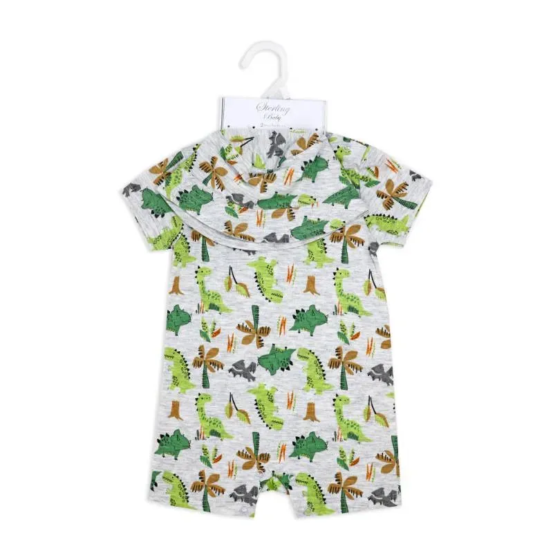 Rose Textile - 2Pk Baby Boys Dinosaurs Romper Set - Image 2