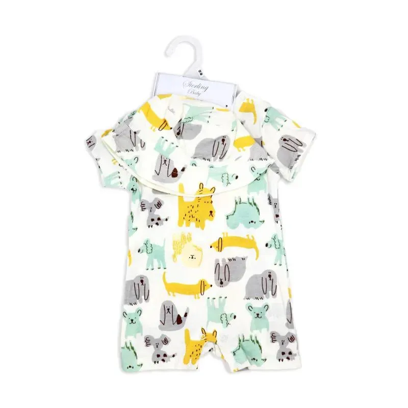 Rose Textile - 2Pk Baby Boys Dogs Romper Set - Image 2