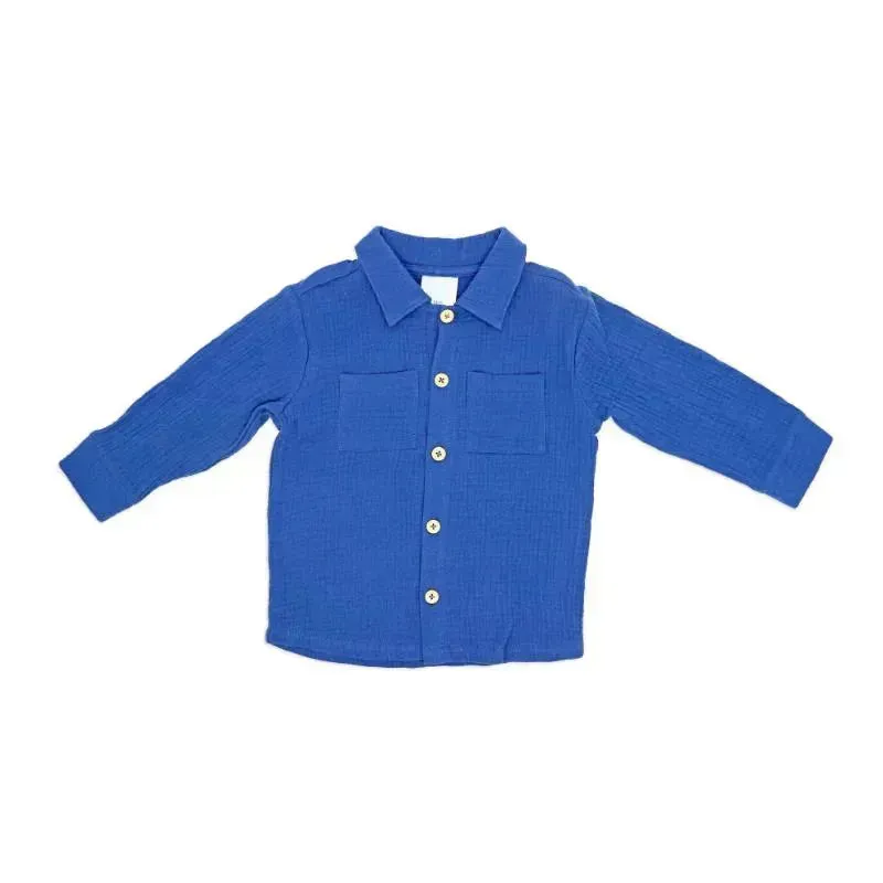 Rose Textile - 2Pk Baby Boys Gauze Pant Set, Demon Blue - Image 3