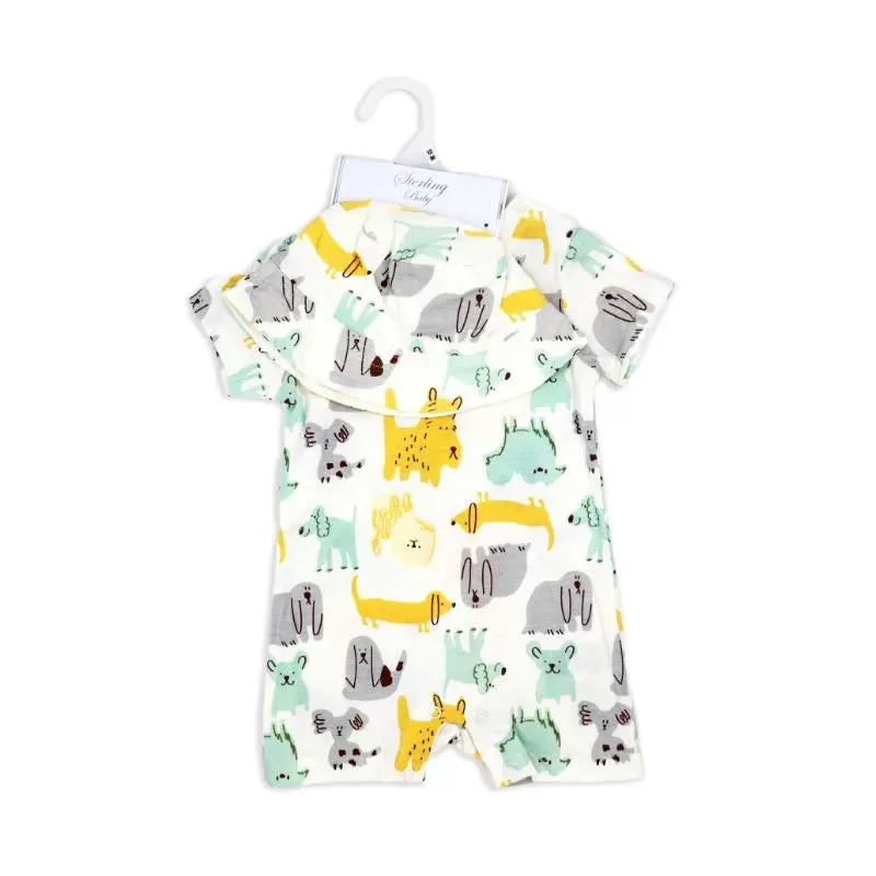 Rose Textile - 2Pk Baby Boys Romper Dogs Set - Image 2