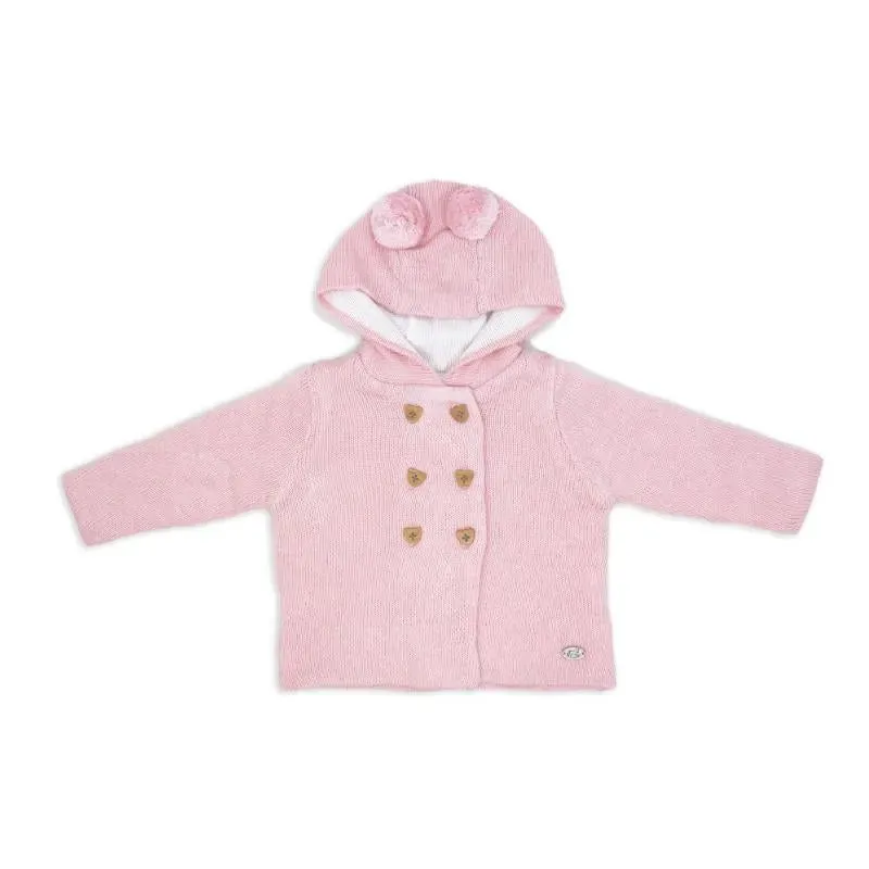 Rose Textile - 2Pk Baby Girls Pink Hooded Knit Set - Image 3