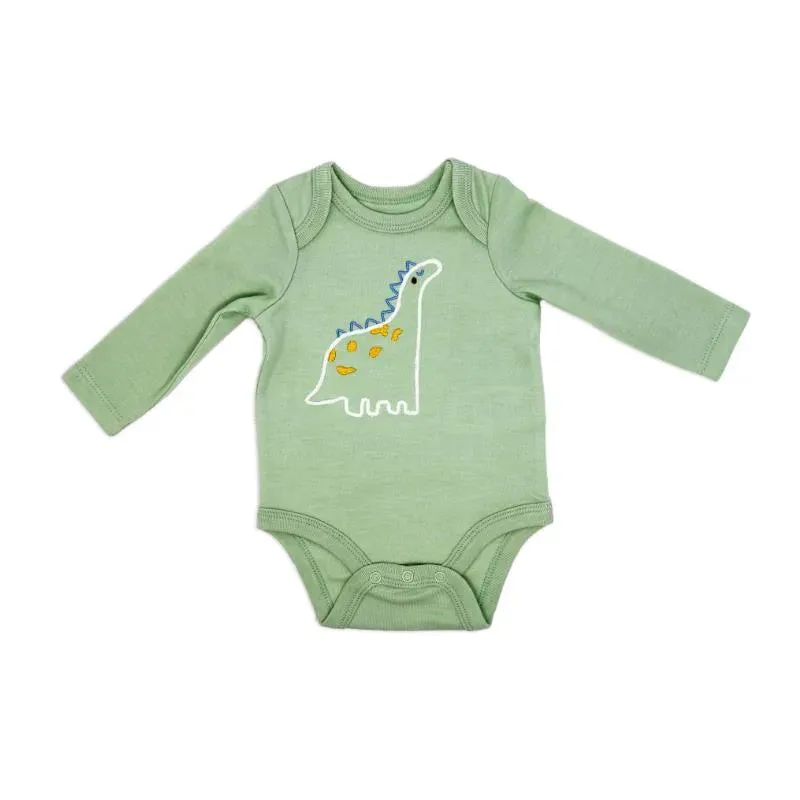 Rose Textile - 3Pk Baby Boys Dinosaur Footed Set - Image 3