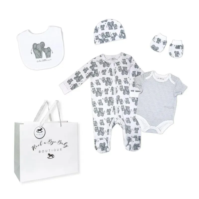 Rose Textile - 5Pk Baby Neutral Elephant Mesh Bag Set
