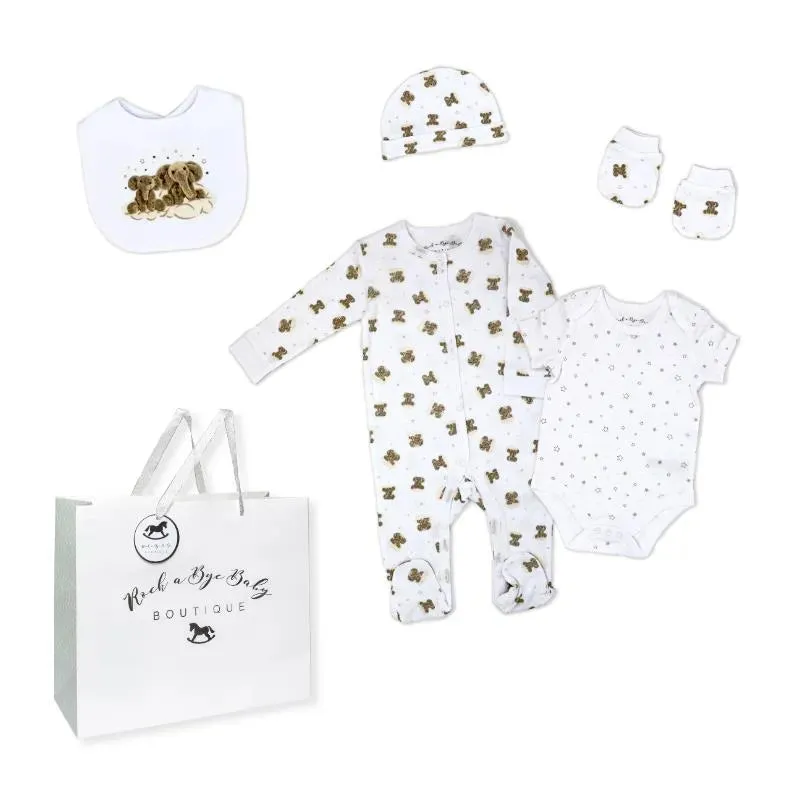 Rose Textile - 5Pk Baby Neutral Elephant Mesh Bag Set
