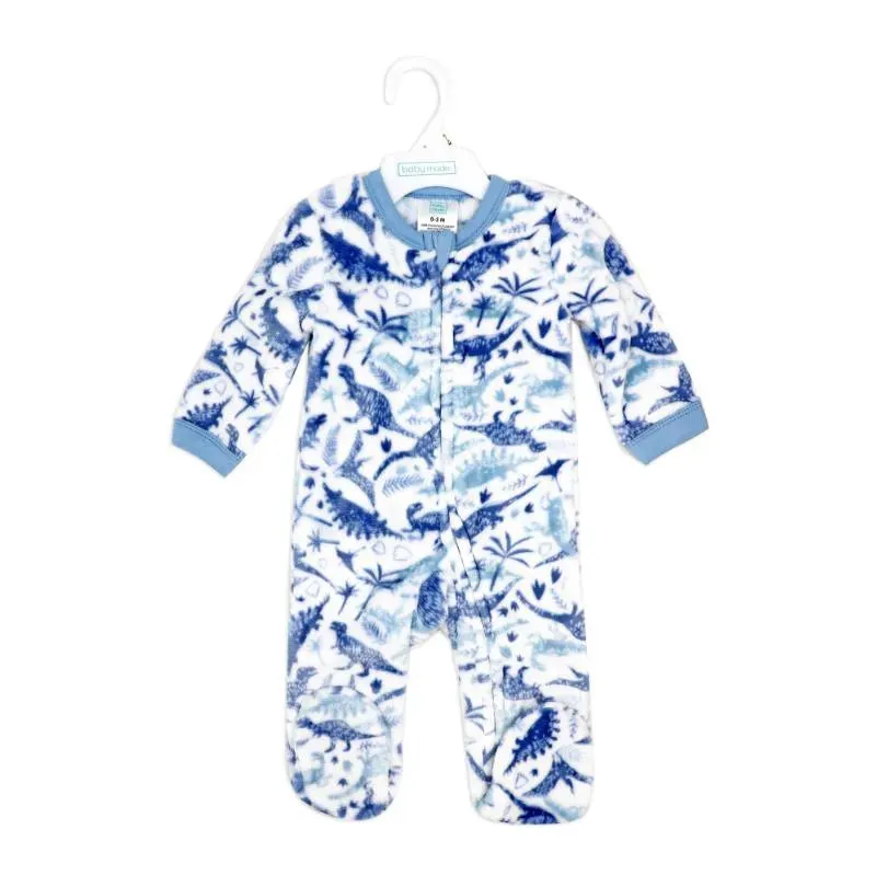 Rose Textile - Baby Boys Dinosaur Printed Fleece Sleeper - Image 2