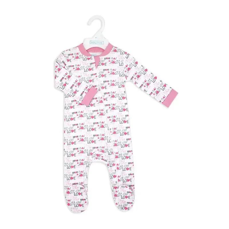 Rose Textile - Baby Girls Loved Interlock Coverall - Image 2