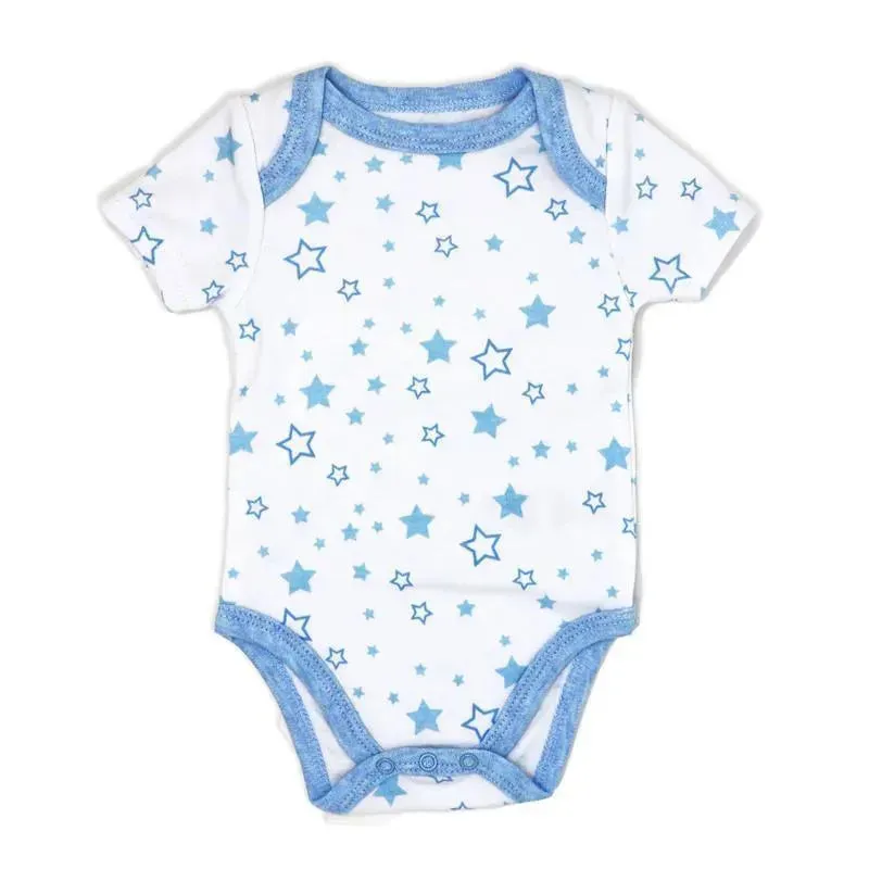 Rose Textiles - 100 % Organic 3 Pk Bodysuit, Blue - Image 4