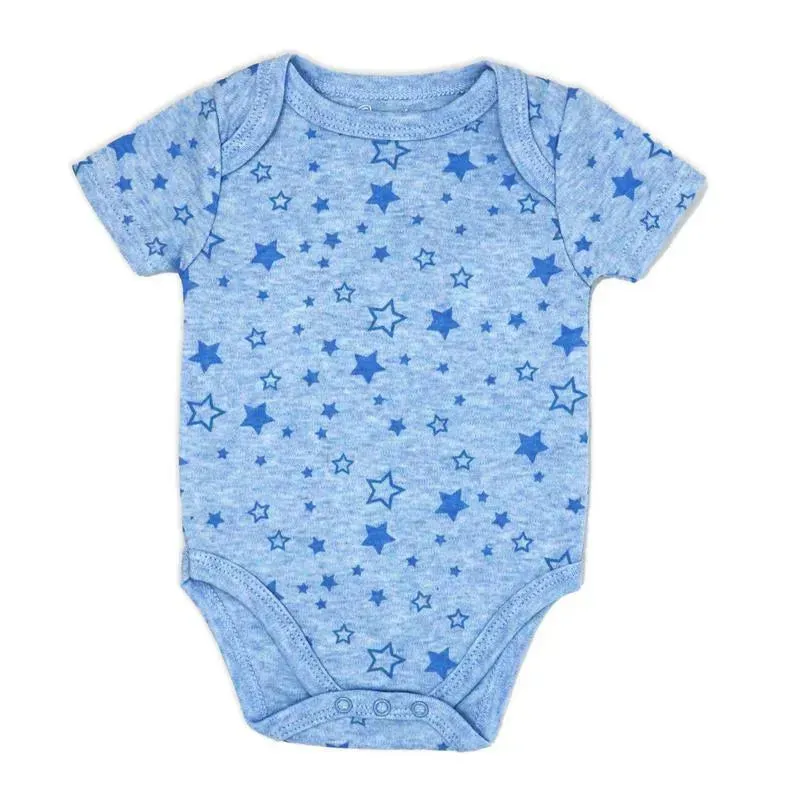Rose Textiles - 100 % Organic 3 Pk Bodysuit, Blue - Image 5