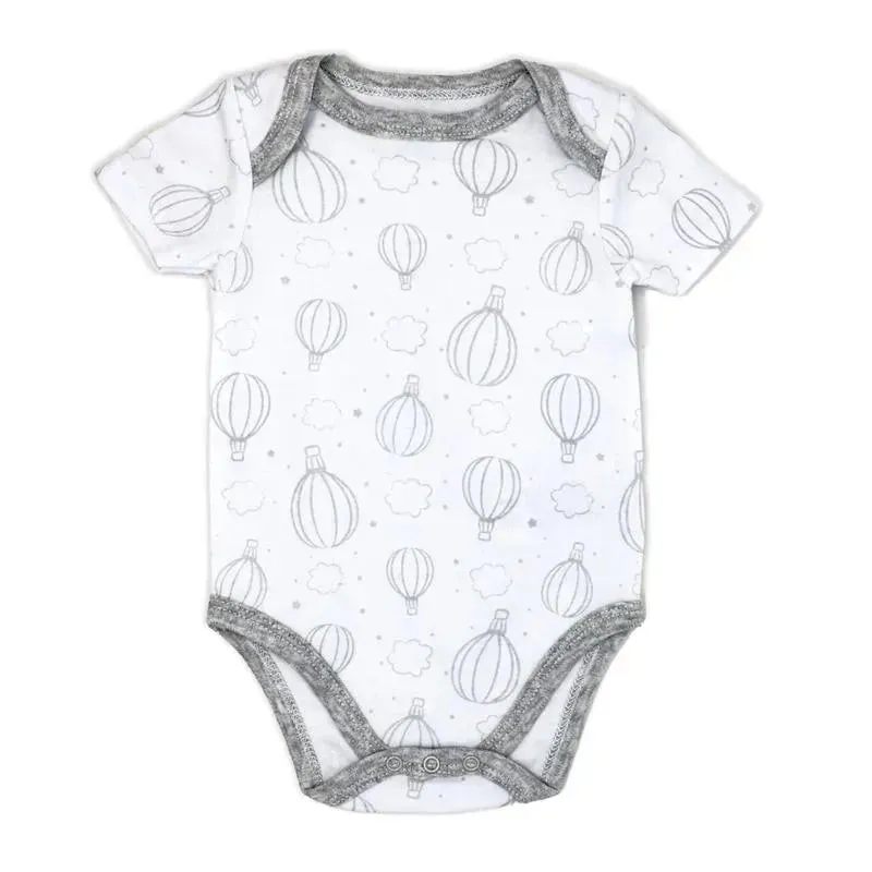 Rose Textiles - 100% Organic 3 Pk Bodysuit, Grey - Image 4